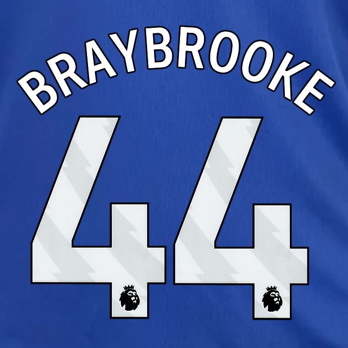 2024 2025 OFFICIAL LEICESTER CITY BRAYBROOKE 44 WHITE HOME PLAYER SIZE NAME SET