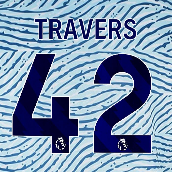 2023 2024 BOURNEMOUTH TRAVERS 42 BLUE AWAY PLAYER SIZE NAME SET