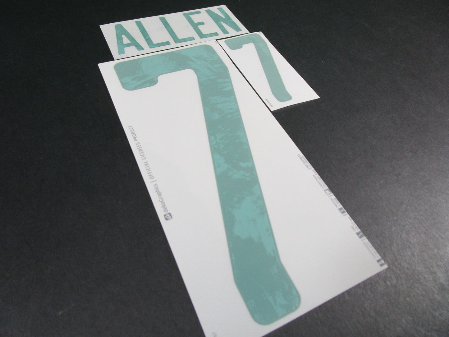 WALES 2020 2021 OFFICIAL DekoGraphics ALLEN 7 AWAY GREEN PLAYER SIZE NAMESET