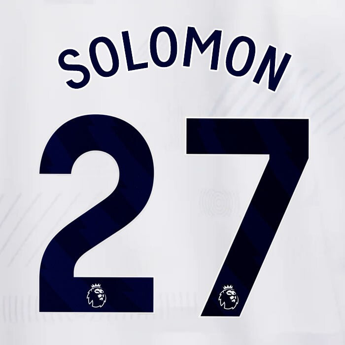 TOTTENHAM 2023/2024 SOLOMON 27 AVERY DENNISON BLUE PLAYER SIZE NAME SET