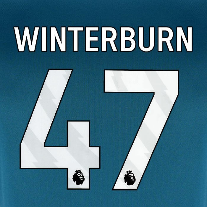 2024 2025 BOURNEMOUTH WINTERBURN 47 WHITE 3RD PLAYER SIZE NAME SET