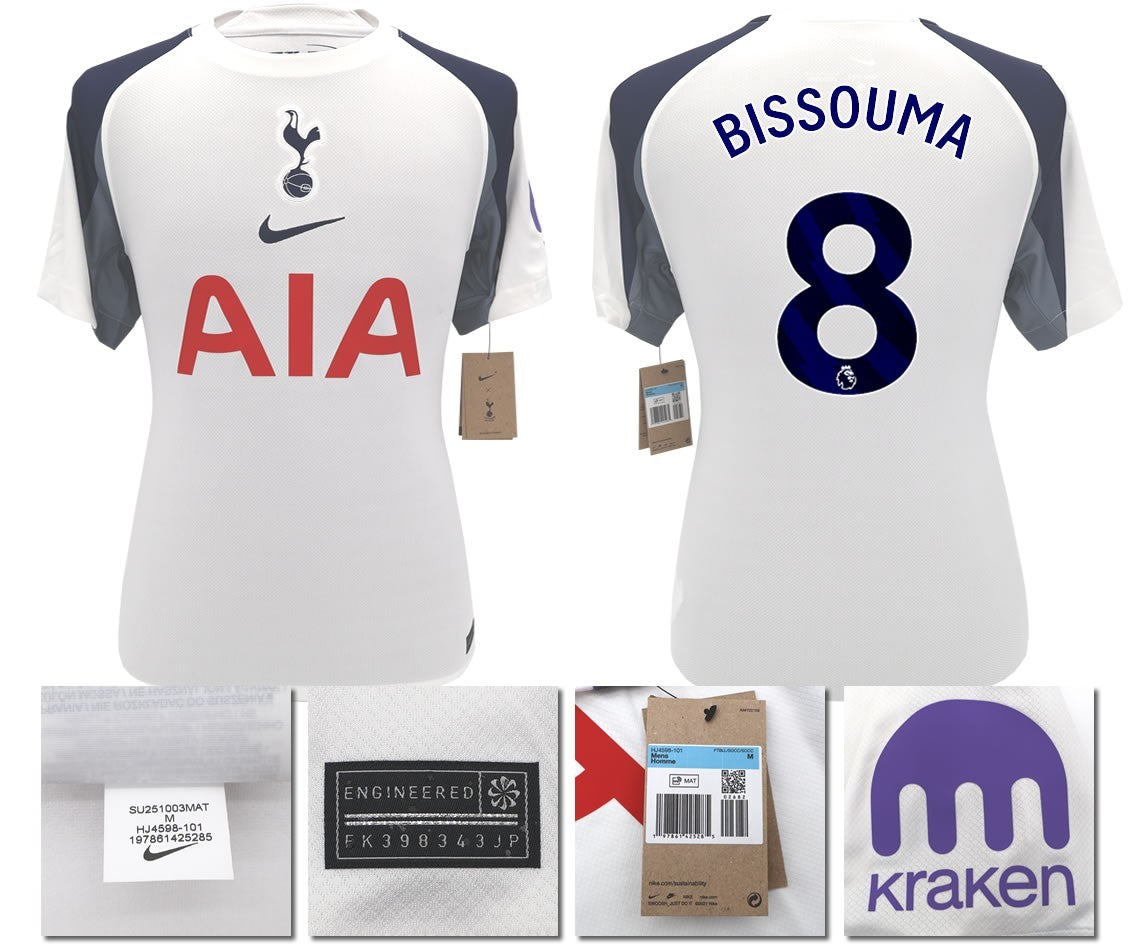 BNWT 2025 2026 TOTTENHAM NIKE HOME BISSOUMA 8 FOOTBALL SHIRT MEN'S