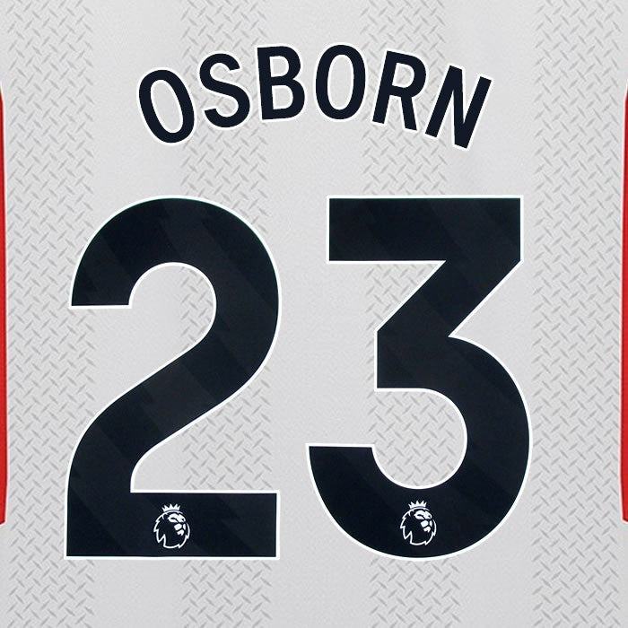 2023 2024 SHEFFIELD UNITED OFFICIAL OSBORN 23 BLACK 3RD PLAYER SIZE NAMESET
