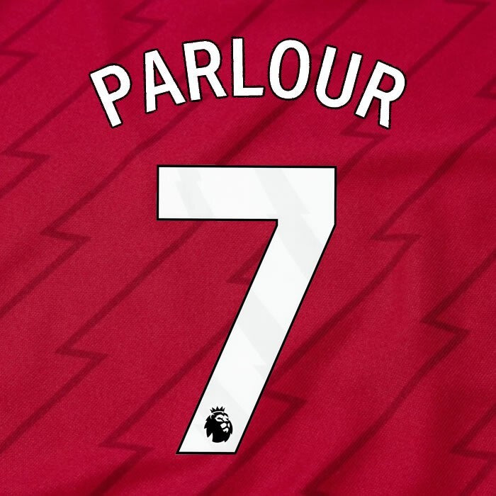 ARSENAL 2023/24 PARLOUR 7 OFFICIAL AVERY DENNISON WHITE PLAYER SIZE NAME SET