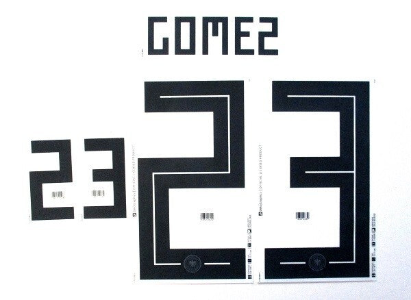 GERMANY 2018 WORLD CUP OFFICIAL DEKO GRAPHICS GOMEZ 23 HOME PLAYER SIZE NAMESET