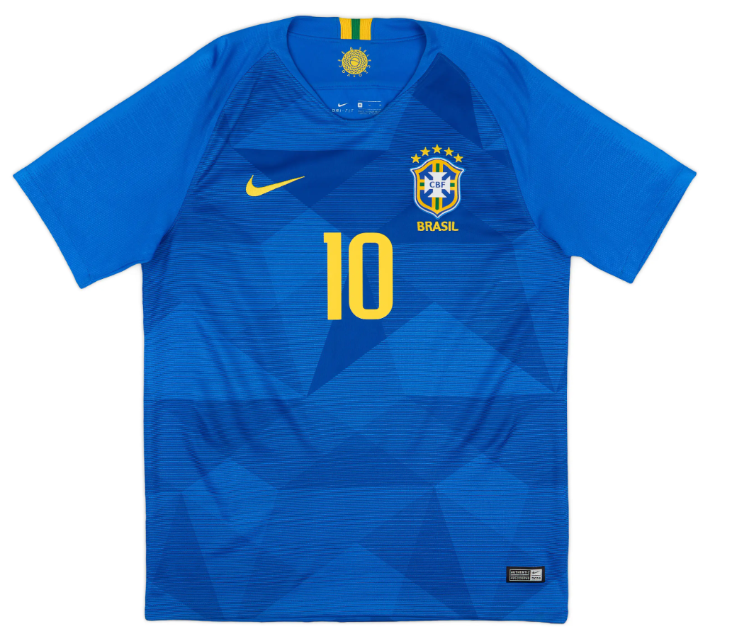 2018 2019 BRAZIL NIKE AWAY NEYMAR JR 10 FOOTBALL SHIRT KIDS SIZE 8-10 YEARS