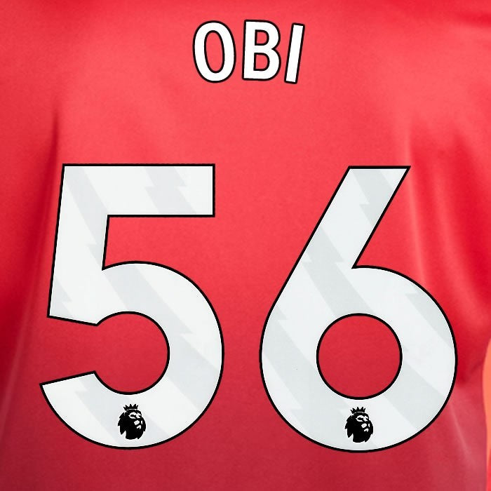 2024 2025 MANCHESTER UNITED OBI 53 HOME WHITE PLAYER SIZE NAMESET
