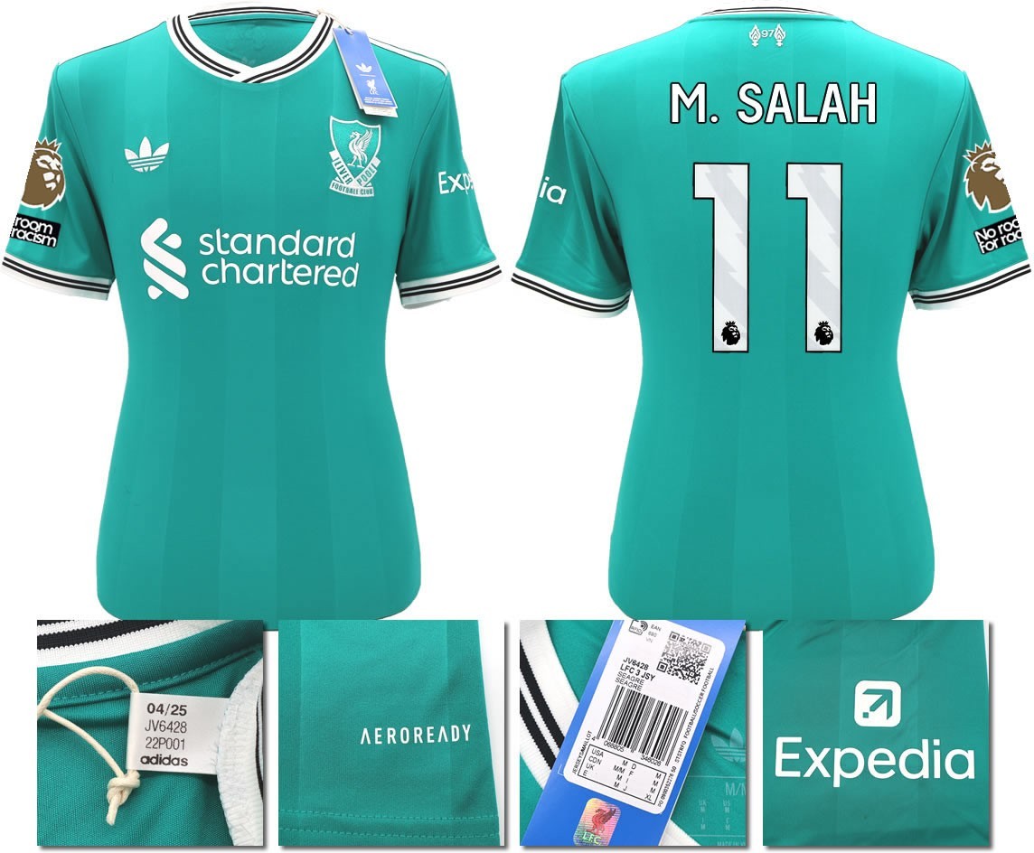 BNWT 2025 2026 LIVERPOOL ADIDAS 3RD SHIRT M. SALAH 11 MEN'S