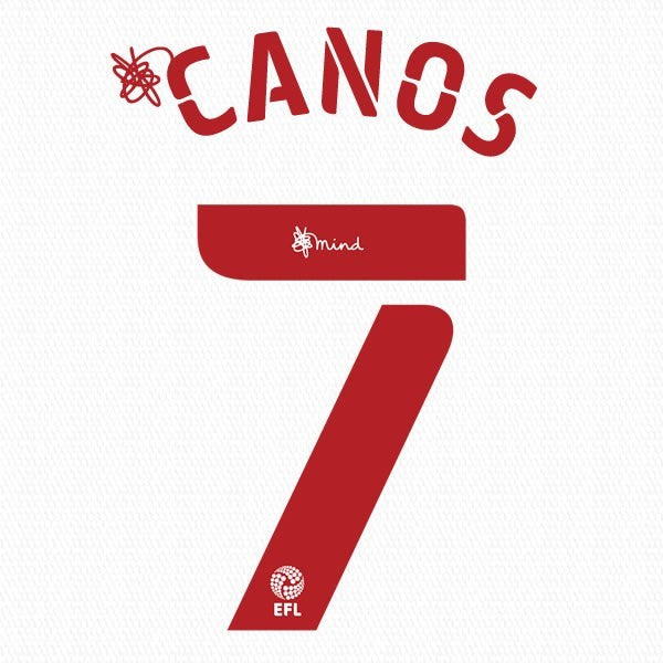 BRENTFORD 2020 2021 OFFICIAL CANOS 7 3RD PLAYER SIZE NAME SET