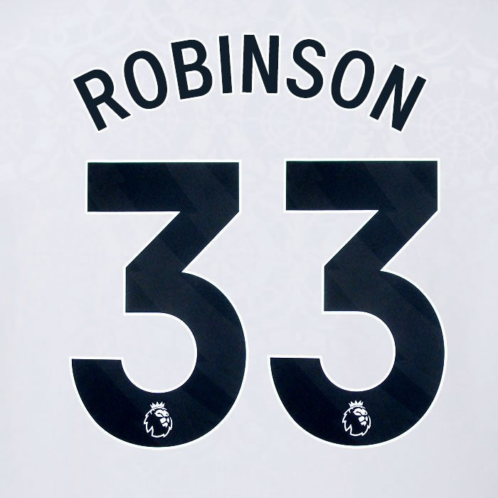 2025 2026 OFFICIAL FULHAM ROBINSON 33 BLACK HOME PLAYER SIZE NAMESET