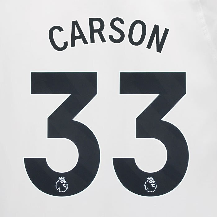 2023 2024 MAN CITY CARSON 33 BLACK AWAY PLAYER SIZE NAME SET