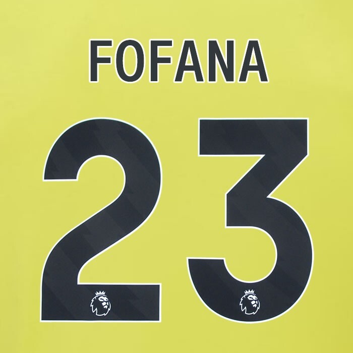 2023 2024 BURNLEY FOFANA 23 OFFICIAL BLACK AWAY PLAYER SIZE NAMESET