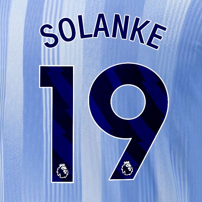 2024 2025 TOTTENHAM SOLANKE 19 BLUE AWAY PLAYER SIZE NAME SET