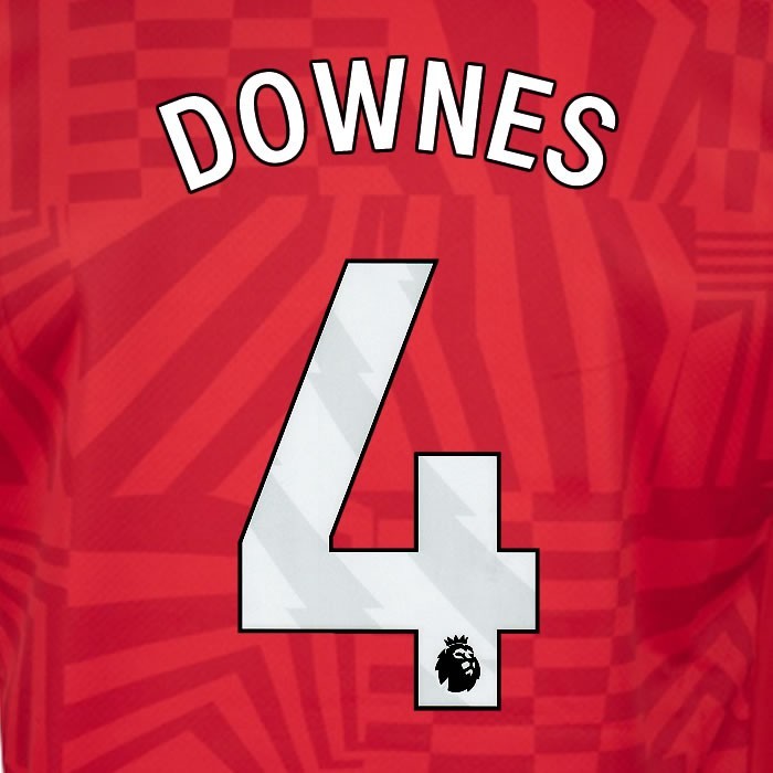 2024 2025 OFFICIAL SOUTHAMPTON DOWNES 4 WHITE HOME PLAYER SIZE NAME SET