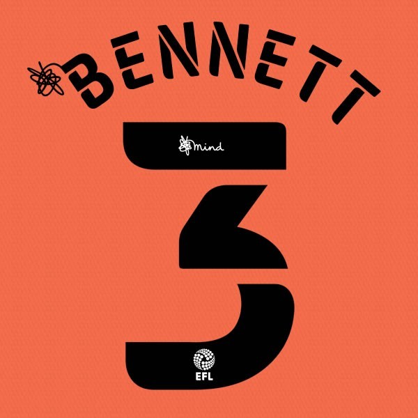 CARDIFF 2020 2021 OFFICIAL BENNETT 3 3RD PLAYER SIZE NAME SET