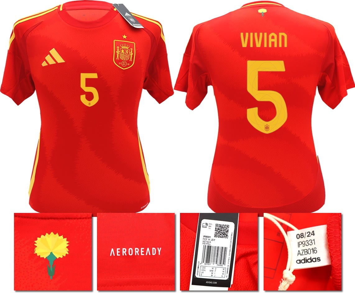 BNWT 2024 2025 SPAIN ADIDAS HOME SHIRT VIVIAN 5 MEN'S