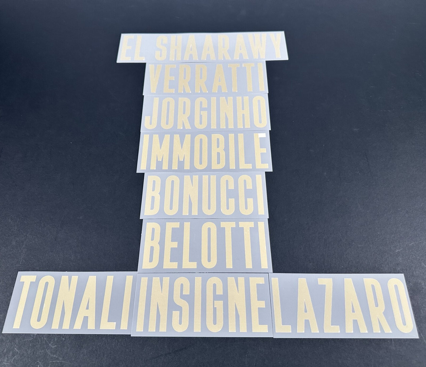 2020 2021 OFFICIAL ITALY HOME GOLD PLAYER SIZE NAME BLOCKS