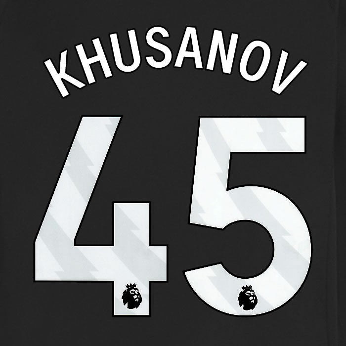 2025 2026 MANCHESTER CITY KHUSANOV 45 WHITE AWAY PLAYER SIZE NAME SET