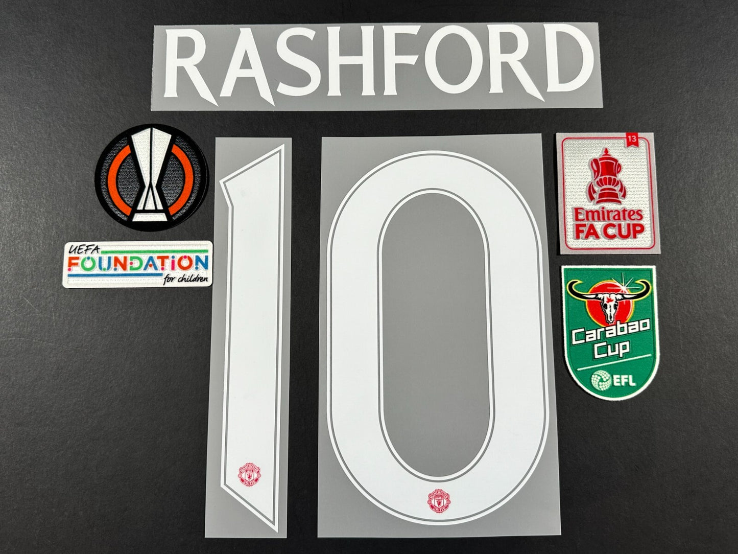 2024 2025 OFFICIAL MAN UNITED RASHFORD 10 WITH SLEEVE PATCHES PLAYER SIZE