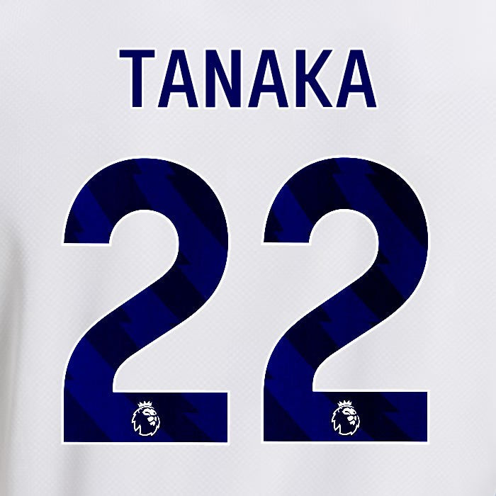 2025 2026 OFFICIAL LEEDS UNITED TANAKA 22 BLUE HOME PLAYER SIZE NAMESET