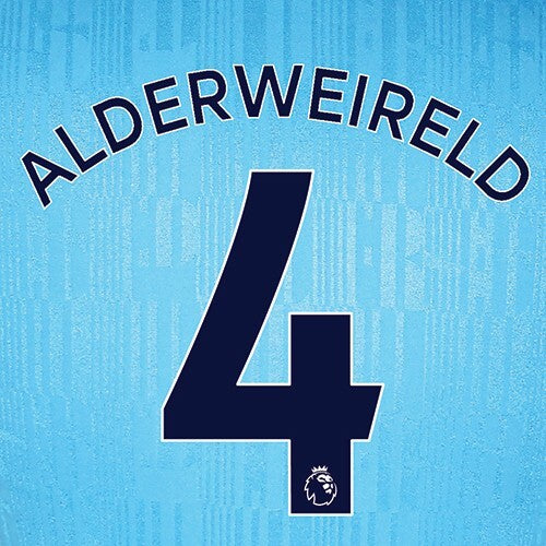 TOTTENHAM 2019-23 ALDERWEIRELD 4 OFFICIAL AVERY DENNISON NAVY PLAYER SIZE SET