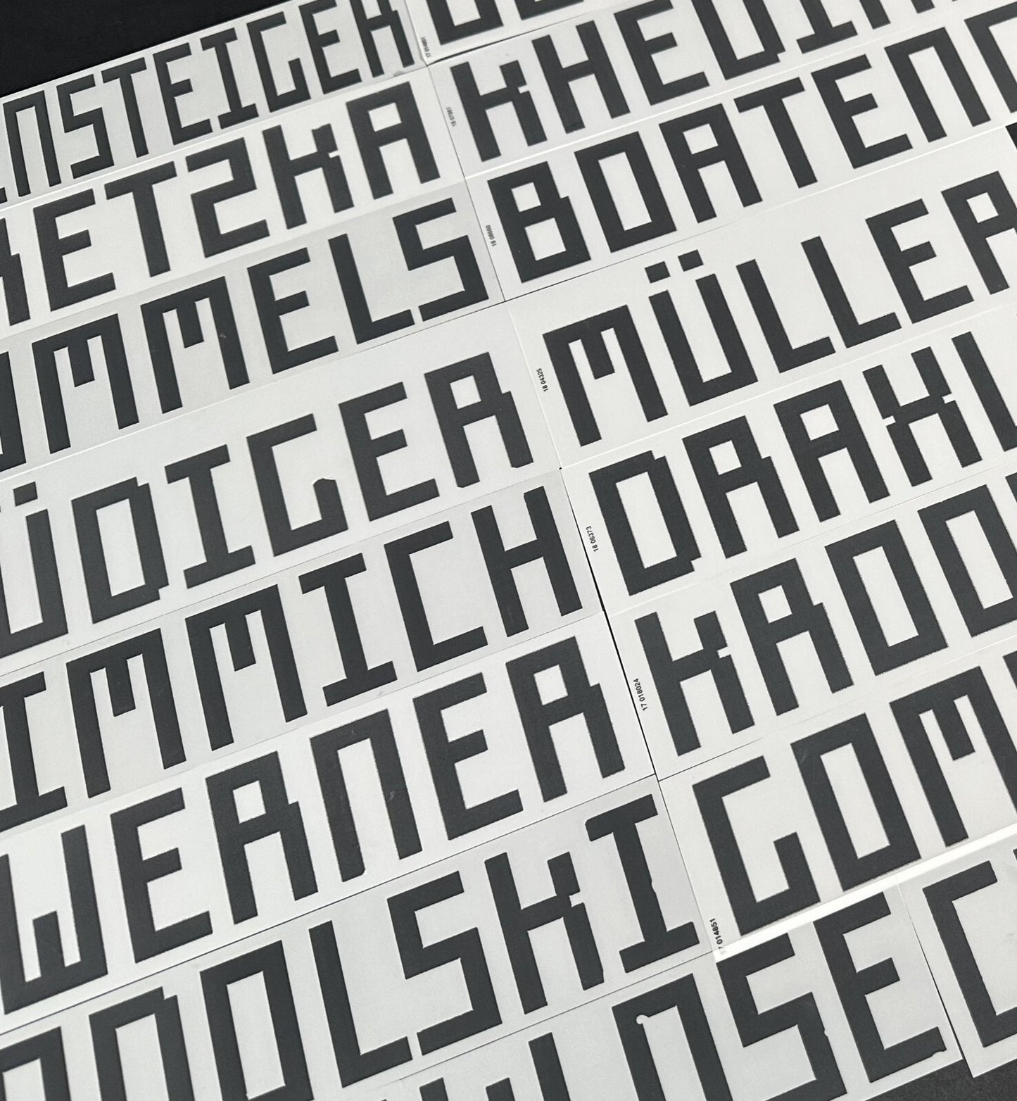 2018 2019 OFFICIAL GERMANY HOME BLACK PLAYER NAME BLOCKS 50MM