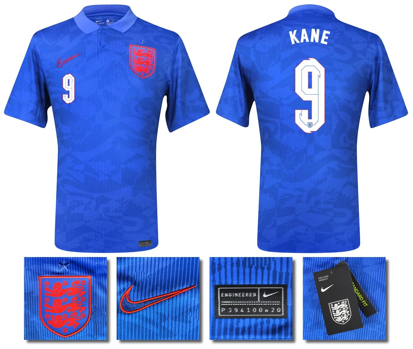 BRAND NEW NIKE ENGLAND AWAY EURO 2020 KANE 9 SS SHIRT MEN'S SIZE MEDIUM