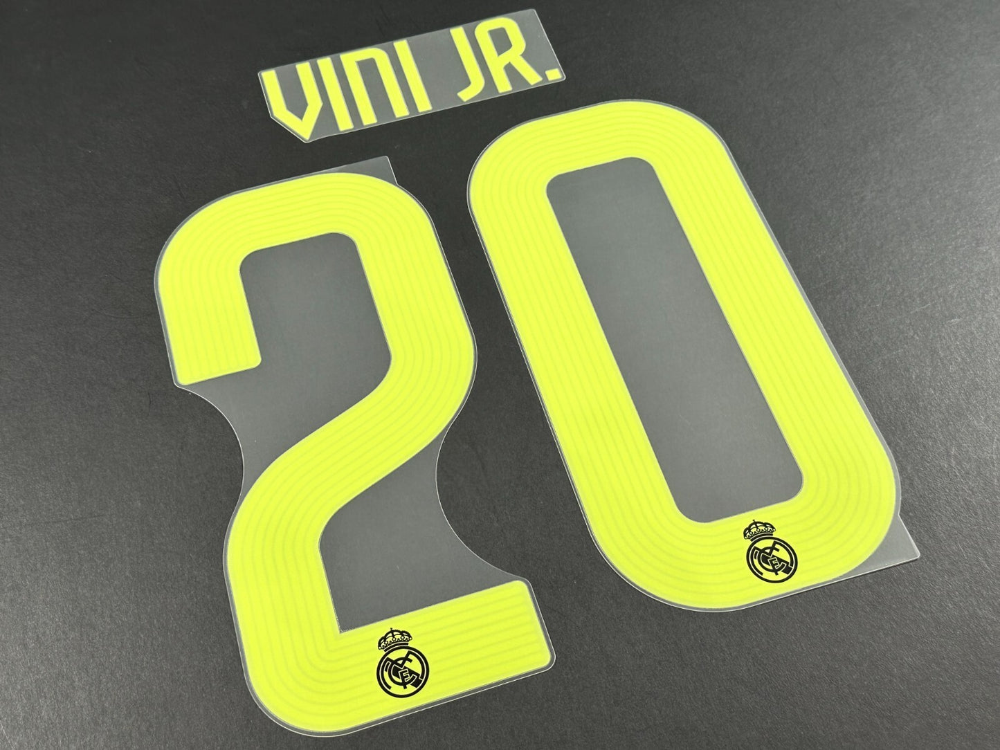 2022 2023 AVERY DENNISON REAL MADRID VINI JR. 20 3RD GREEN PLAYER SIZE NAMESET