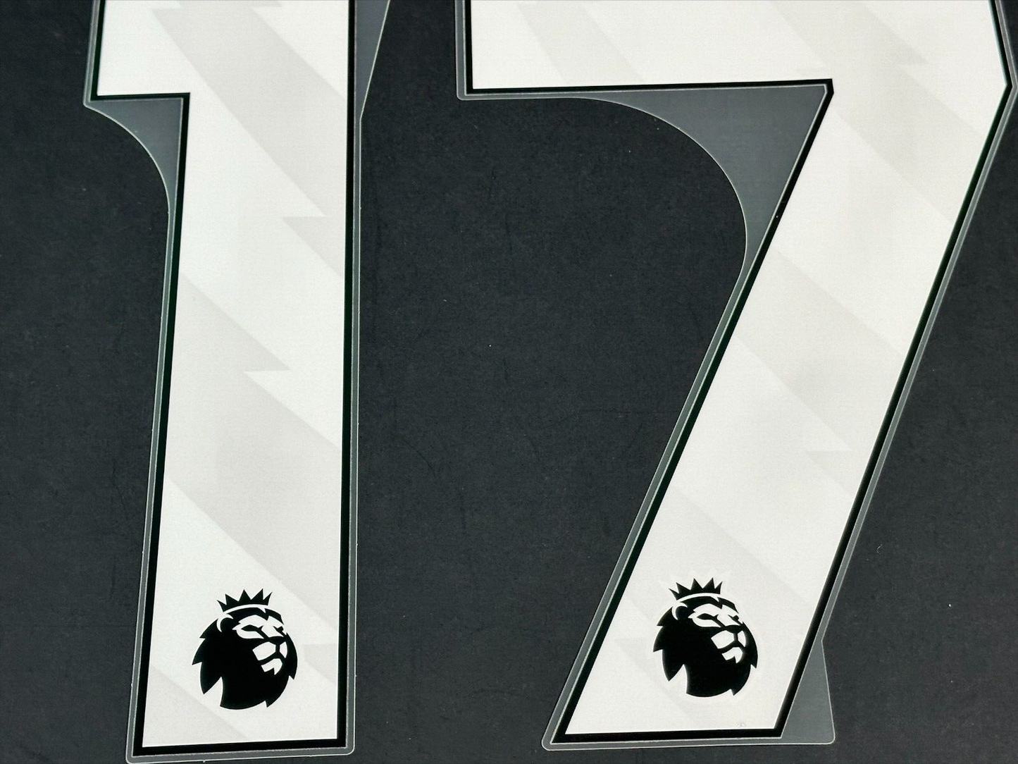 MAN CITY 2023/25 DE BRUYNE 17 OFFICIAL AVERY DENNISON WHITE PLAYER SIZE NAME SET