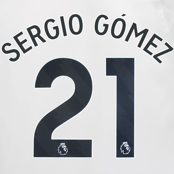 2023 2024 MAN CITY SERGIO GOMEZ 21 BLACK AWAY PLAYER SIZE NAME SET