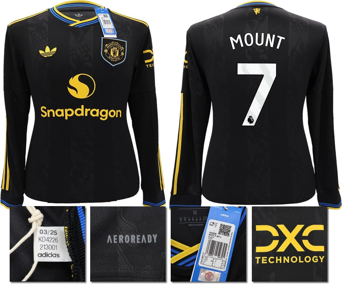 BNWT 2025 2026 MANCHESTER UNITED ADIDAS 3RD SHIRT LS MOUNT 7