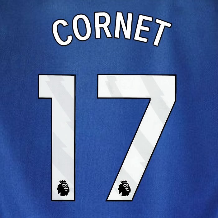 2023 2024 WEST HAM CORNET 17 OFFICIAL 3RD WHITE PLAYER SIZE NAMESET