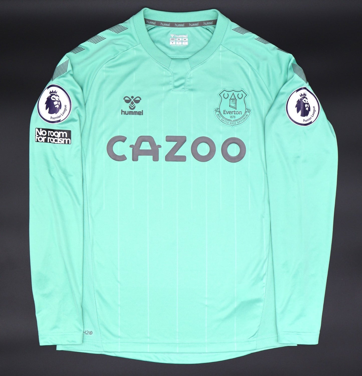 BNWT 20 21 HUMMEL EVERTON JAMES 19 + PATCHES THIRD LONG SLEEVE SHIRT