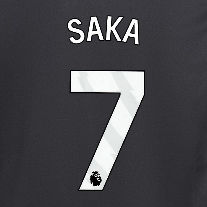 2024 2025 ARSENAL SAKA 7 WHITE AWAY OFFICIAL PLAYER SIZE NAMESET
