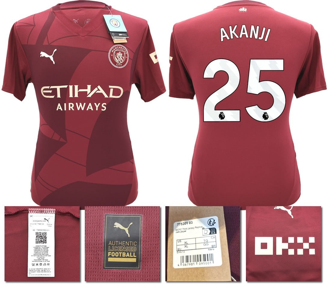 BNWT 2024 2025 MAN CITY PUMA THIRD AKANJI 25 FOOTBALL SHIRT