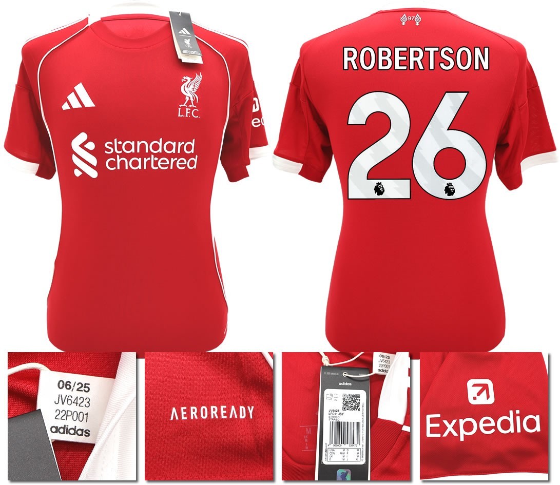 BNWT 2025 2026 LIVERPOOL ADIDAS HOME SHIRT ROBERTSON 26