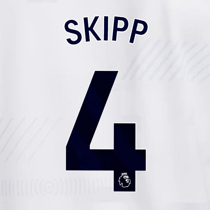 TOTTENHAM 2023/2024 SKIP 4 AVERY DENNISON BLUE PLAYER SIZE NAME SET