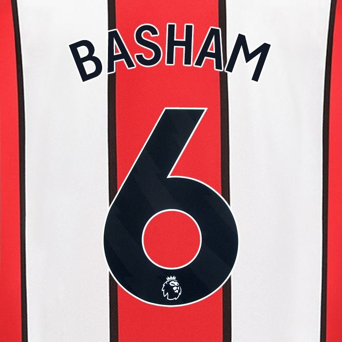 2023 2024 SHEFFIELD UNITED OFFICIAL BASHAM 6 BLACK HOME PLAYER SIZE NAMESET