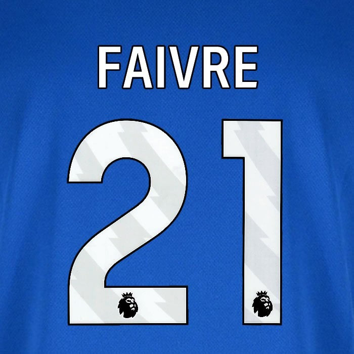 2025 2026 BOURNEMOUTH FAIVRE 21 WHITE AWAY PLAYER SIZE NAME SET