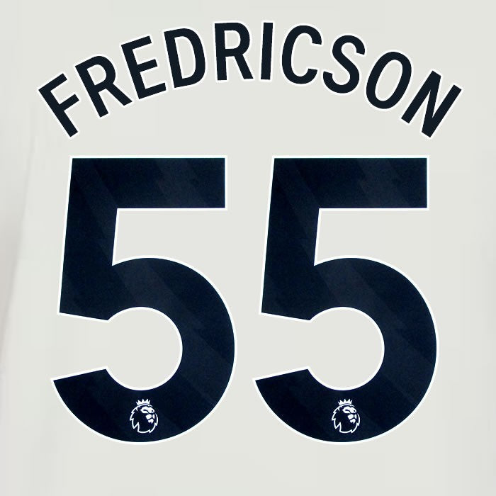 2024 2025 MANCHESTER UNITED FREDRICSON 55 3RD BLACK PLAYER SIZE NAMESET