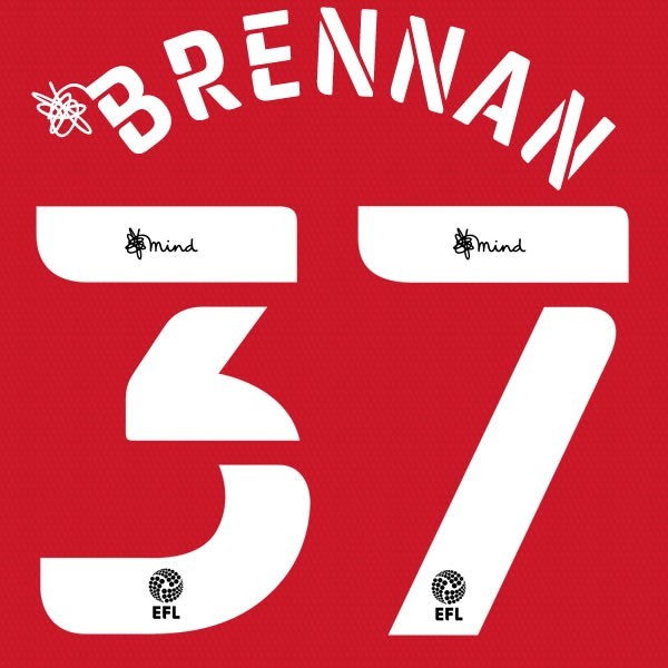 BLACKBURN 2020 2021 OFFICIAL BRENNAN 37 AWAY PLAYER SIZE NAME SET