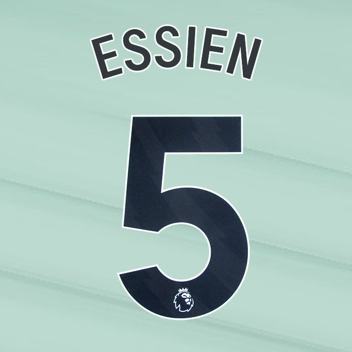 2023 2024 OFFICIAL CHELSEA ESSIEN 5 BLACK 3RD PLAYER SIZE NAMESET