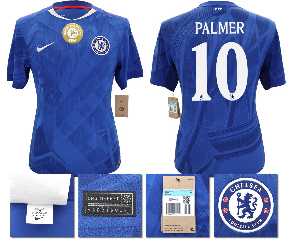 BNWT 2025 2026 CHELSEA NIKE HOME SHIRT PALMER 10 CUP PRINTING + CWB MEN'S