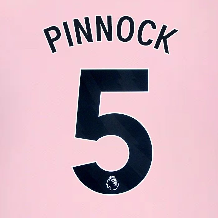 2024 2025 BRENTFORD PINNOCK 5 OFFICIAL BLACK AWAY PLAYER SIZE NAMESET
