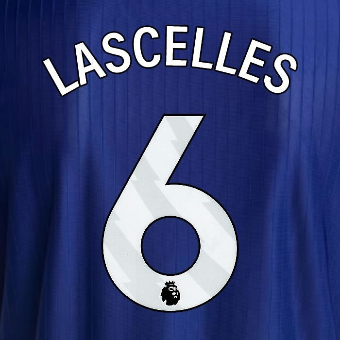 2025 2026 NEWCASTLE LASCELLES 6 OFFICIAL WHITE 3RD PLAYER SIZE NAME SET