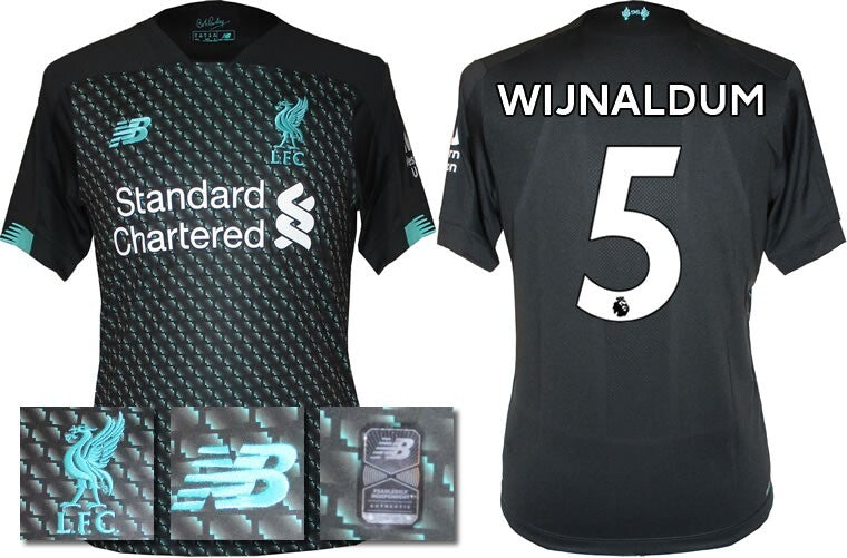 BNWT 2019 2020 NEW BALANCE LIVERPOOL 3RD SHIRT WIJNALDUM 5 MENS