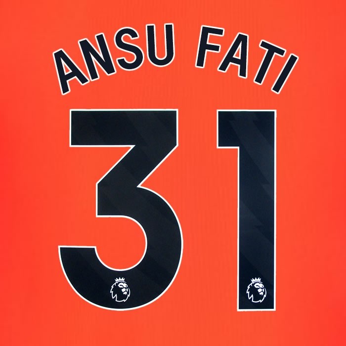 2023 2024 BRIGHTON ANSU FATI 31 OFFICIAL BLACK 3RD PLAYER SIZE NAME SET