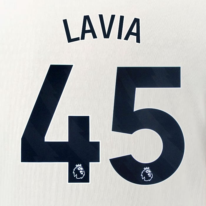 2025 2026 OFFICIAL CHELSEA LAVIA 45 BLACK AWAY PLAYER SIZE NAMESET