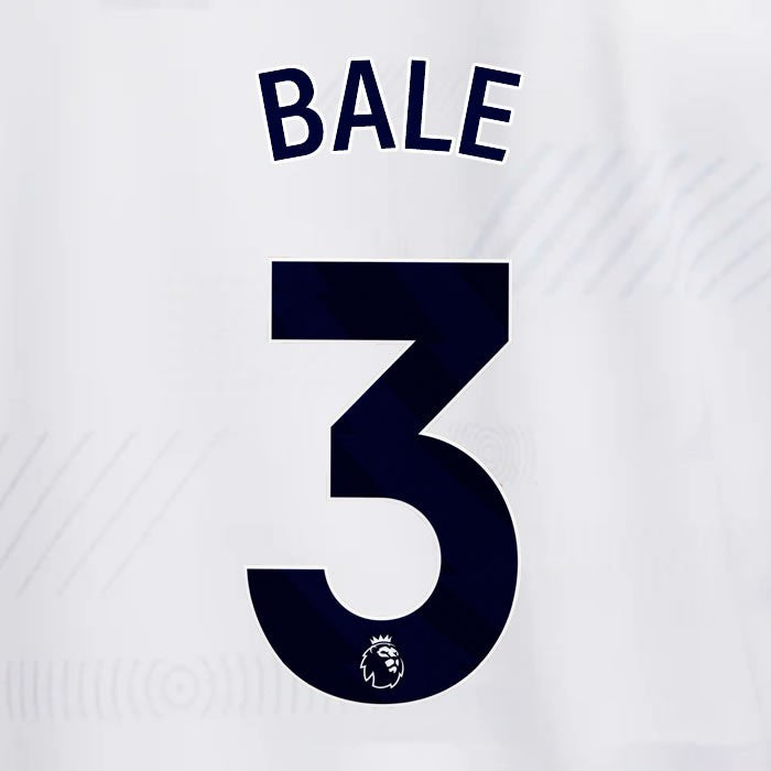 SPURS 2023 2024 BALE 3 BLUE HOME PLAYER SIZE NAME SET