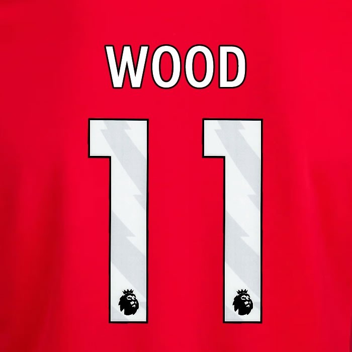2024 2025 OFFICIAL NOTTINGHAM WOOD 11 WHITE HOME PLAYER SIZE NAMESET